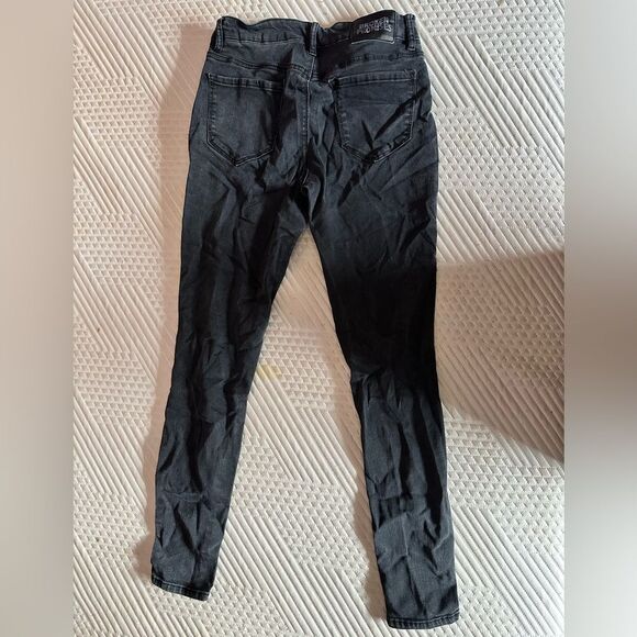 Broken Promises Distressed Skinny Jeans with White Text - Picture 3 of 7